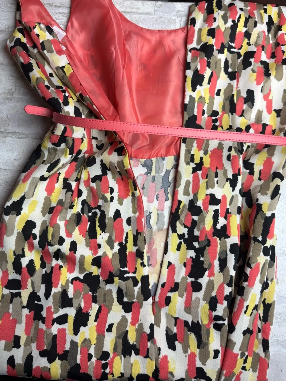 R&K Dress Matching Belt & Bolero Cardigan Size 12 Tangerine Multicolor Dress 😍